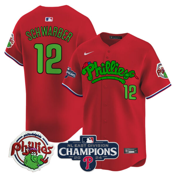 Men's Phillies Phanatic 2024 NL East Division Champions Vapor Premier Limited Jersey - All Stitched - Image 43