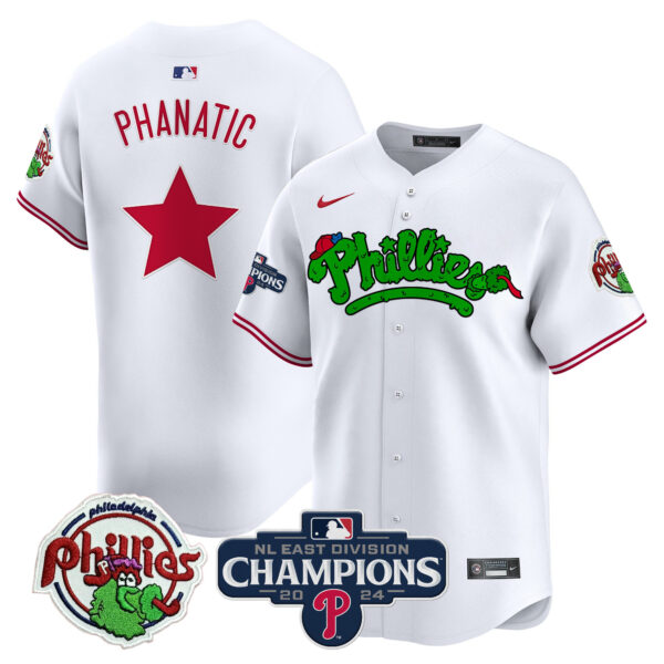 Men's Phillies Phanatic 2024 NL East Division Champions Vapor Premier Limited Jersey - All Stitched - Image 8