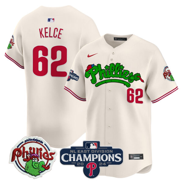 Men's Phillies Phanatic 2024 NL East Division Champions Vapor Premier Limited Jersey - All Stitched - Image 24