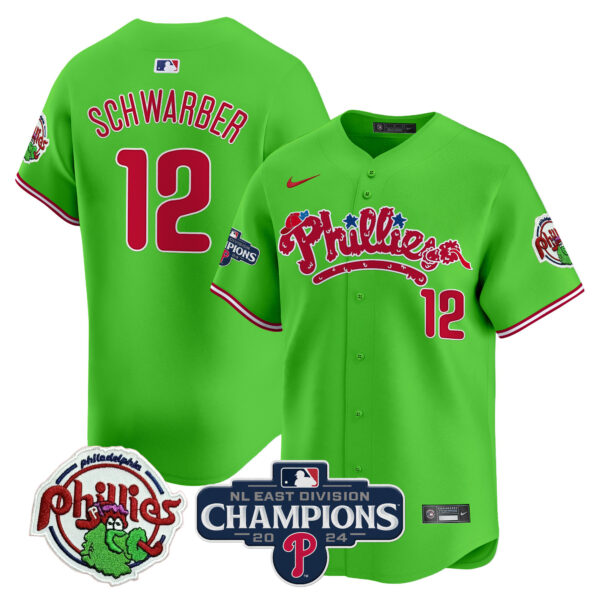 Men's Phillies Phanatic 2024 NL East Division Champions Vapor Premier Limited Jersey - All Stitched - Image 16