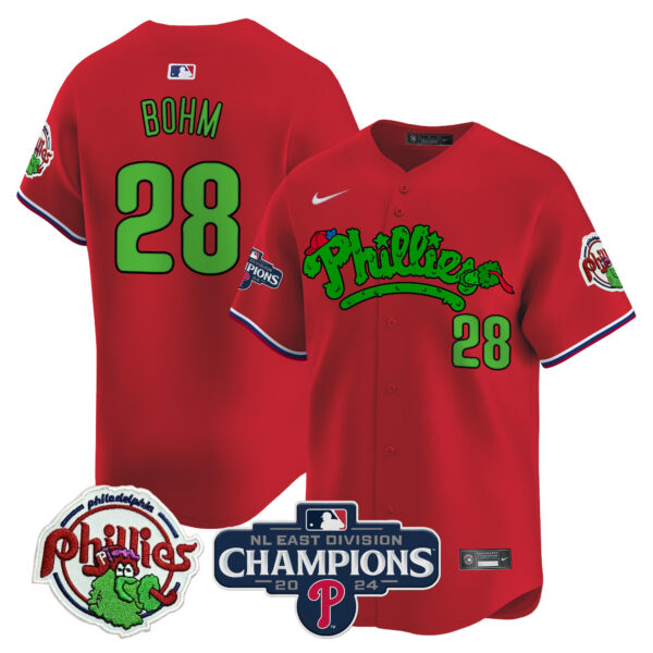Men's Phillies Phanatic 2024 NL East Division Champions Vapor Premier Limited Jersey - All Stitched - Image 38