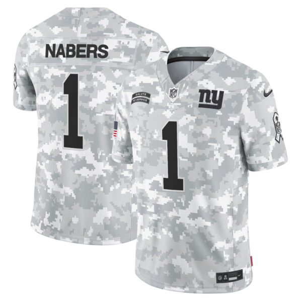 New York Giants 2024 Salute to Service Vapor Limited Jersey - Arctic Camo - All stitched - Image 3