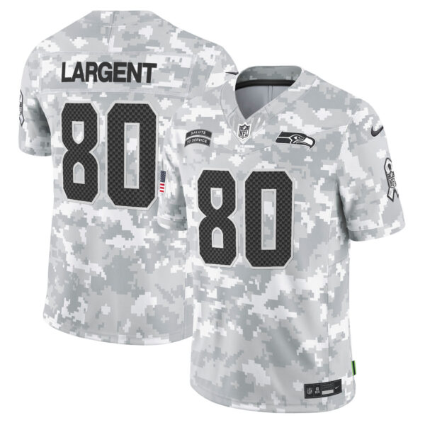 Seahawks 2024 Salute to Service Vapor Limited Jersey - Arctic Camo - All Stitched - Image 7