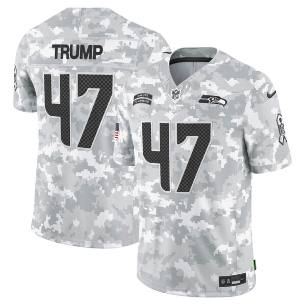 Seahawks 2024 Salute to Service Vapor Limited Jersey - Arctic Camo - All Stitched - Image 8