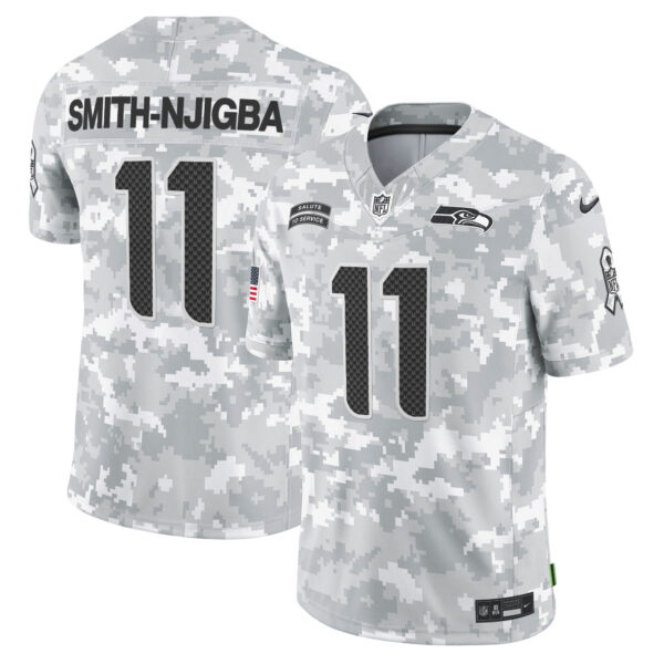 Seahawks 2024 Salute to Service Vapor Limited Jersey - Arctic Camo - All Stitched - Image 2