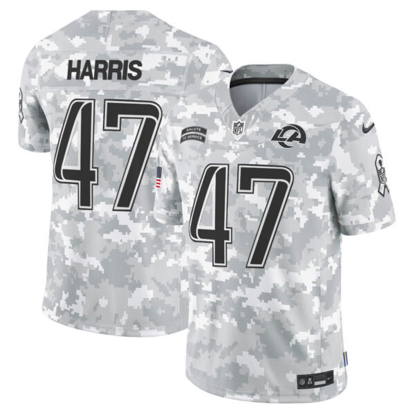 Rams 2024 Salute to Service Vapor Limited Jersey - Arctic Camo - All Stitched - Image 8