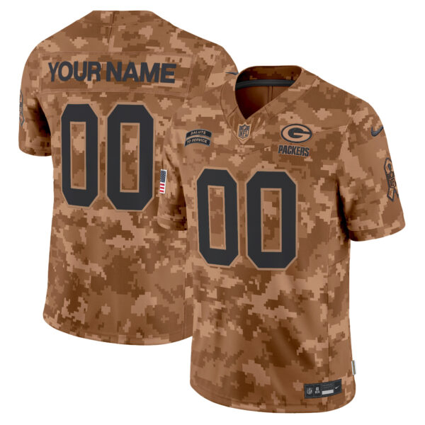 Green Bay Packers 2024 Salute to Service Vapor Limited Custom Jersey - All Stitched - Image 2