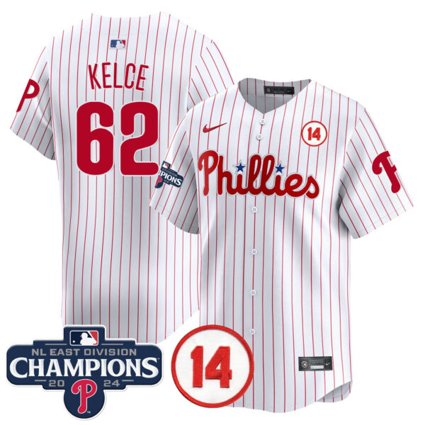Men's Phillies 2024 NL East Division Champions & Pete Rose Patch Vapor Premier Limited Jersey - All Stitched - Image 39