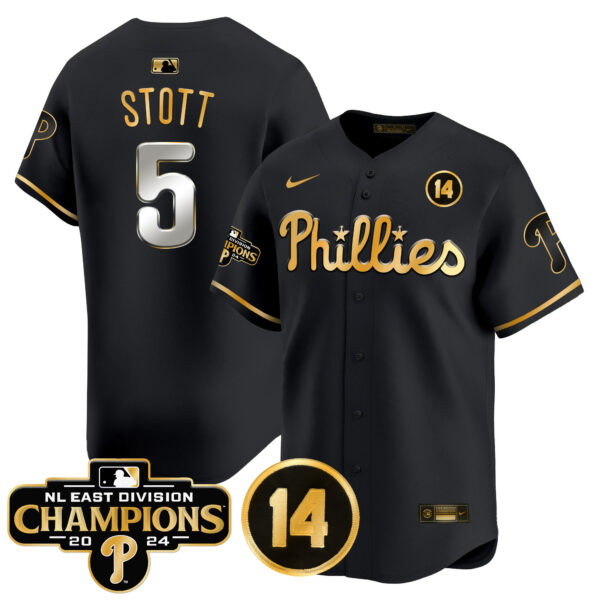 Men's Phillies 2024 NL East Division Champions & Pete Rose Patch Vapor Premier Limited Jersey - All Stitched - Image 7