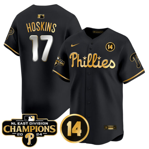 Men's Phillies 2024 NL East Division Champions & Pete Rose Patch Vapor Premier Limited Jersey - All Stitched - Image 4
