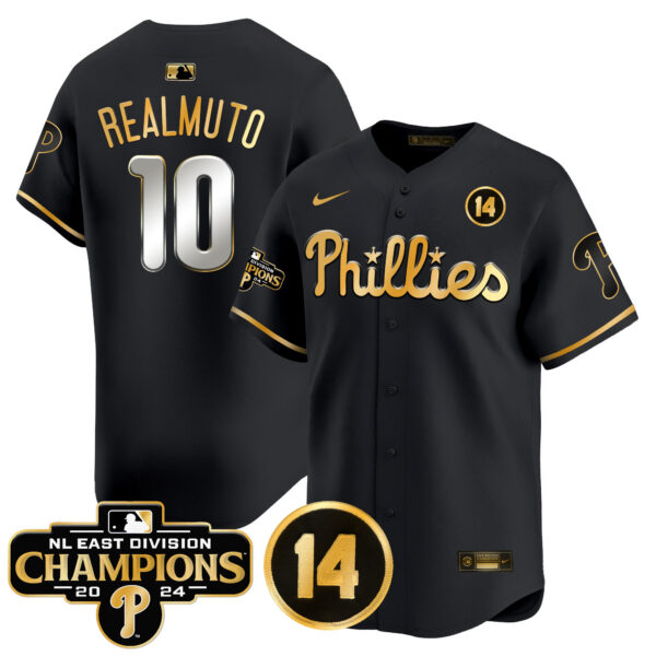 Men's Phillies 2024 NL East Division Champions & Pete Rose Patch Vapor Premier Limited Jersey - All Stitched - Image 8