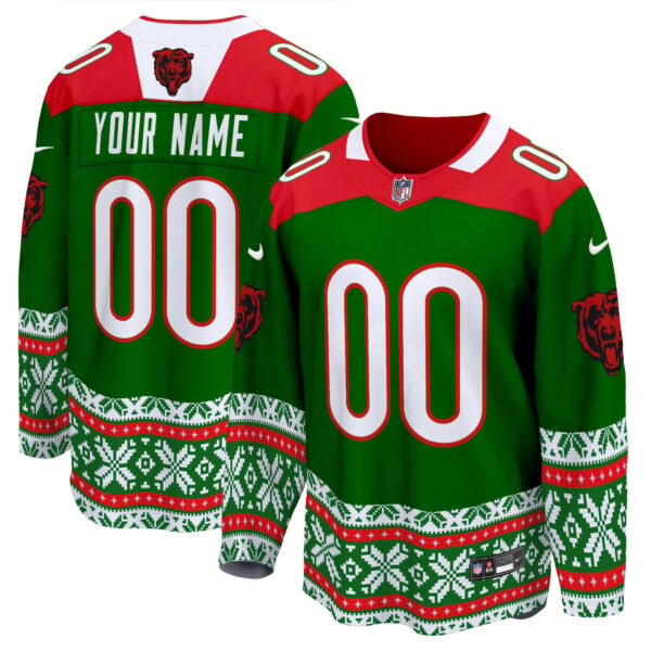 Bears 2024 Christmas Premier Breakaway Custom Jersey - All Printed - Image 2