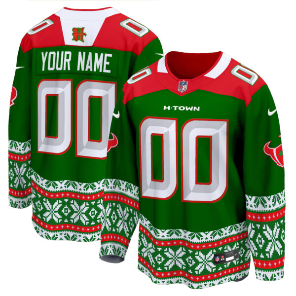 Houston Texans 2024 Christmas Premier Breakaway Custom Jersey - All Printed - Image 2