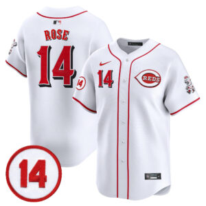Youth's Cincinnati Reds Pete Rose Patch Vapor Premier Limited Jersey - All Stitched
