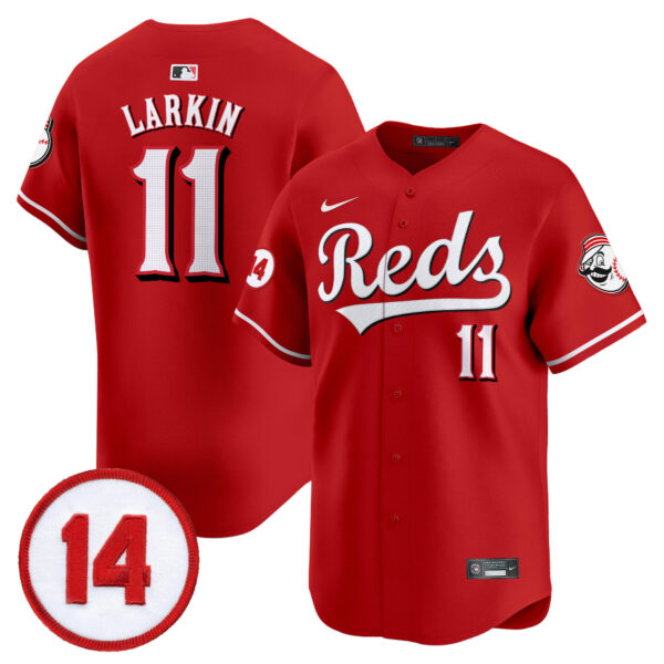 Men's Cincinnati Reds Pete Rose Patch Vapor Premier Limited Jersey - All Stitched - Image 14