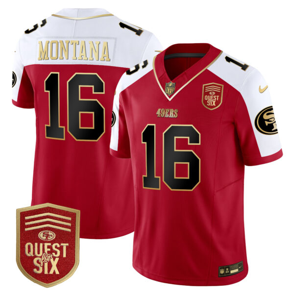Men's 49ers Quest For Six Patch Vapor Limited Jersey - All Stitched - Image 48