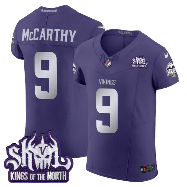 Men's Minnesota Vikings 2024 Winter Warrior Skol Patch Vapor Elite Jersey - All Stitched - Image 39