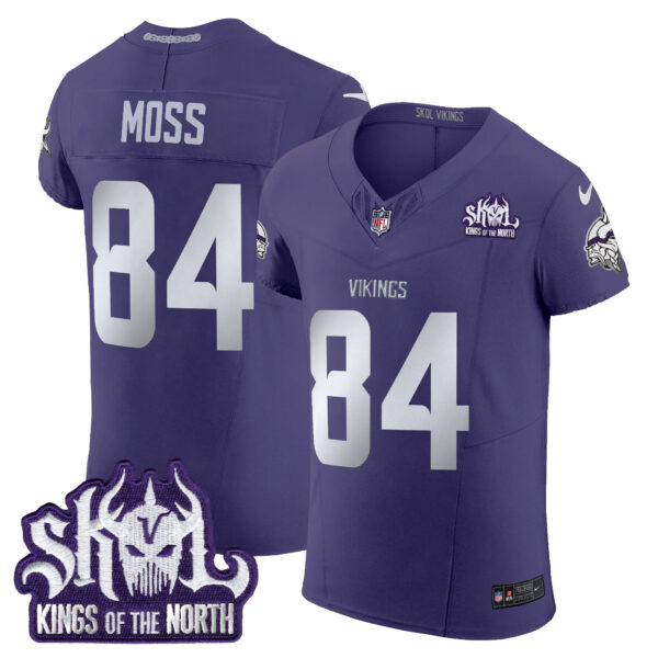Men's Minnesota Vikings 2024 Winter Warrior Skol Patch Vapor Elite Jersey - All Stitched - Image 45