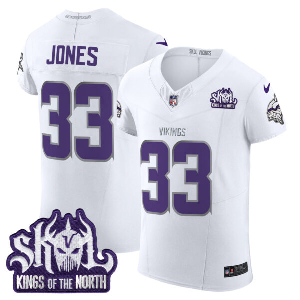 Men's Minnesota Vikings 2024 Winter Warrior Skol Patch Vapor Elite Jersey - All Stitched - Image 5