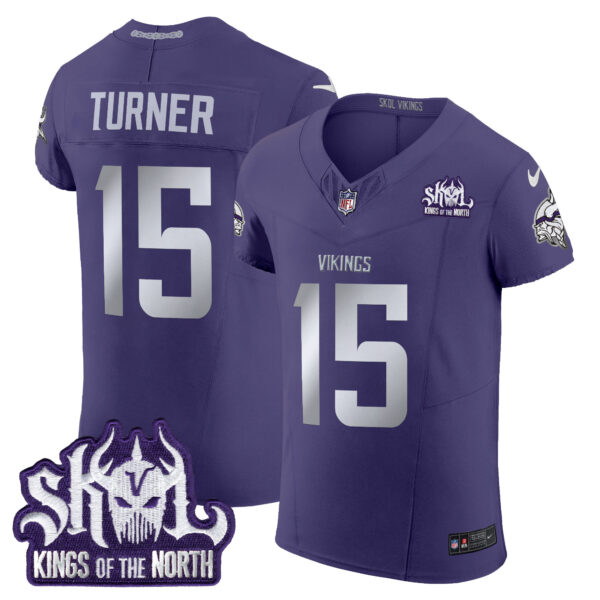 Men's Minnesota Vikings 2024 Winter Warrior Skol Patch Vapor Elite Jersey - All Stitched - Image 40