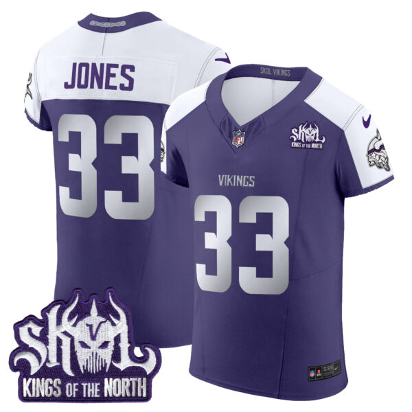 Men's Minnesota Vikings 2024 Winter Warrior Skol Patch Vapor Elite Jersey - All Stitched - Image 32