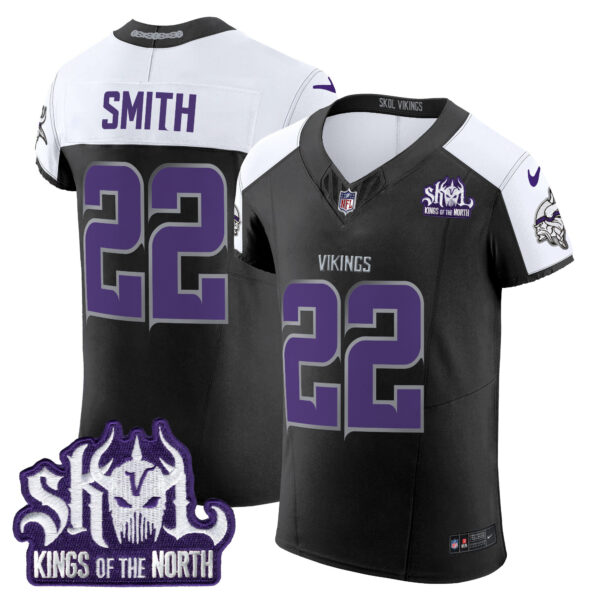 Men's Minnesota Vikings 2024 Winter Warrior Skol Patch Vapor Elite Jersey - All Stitched - Image 25