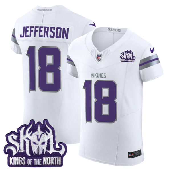 Men's Minnesota Vikings 2024 Winter Warrior Skol Patch Vapor Elite Jersey - All Stitched - Image 11
