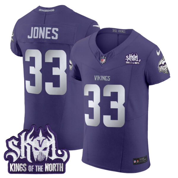 Men's Minnesota Vikings 2024 Winter Warrior Skol Patch Vapor Elite Jersey - All Stitched - Image 41