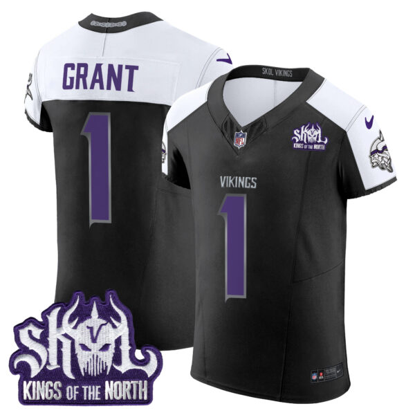Men's Minnesota Vikings 2024 Winter Warrior Skol Patch Vapor Elite Jersey - All Stitched - Image 24