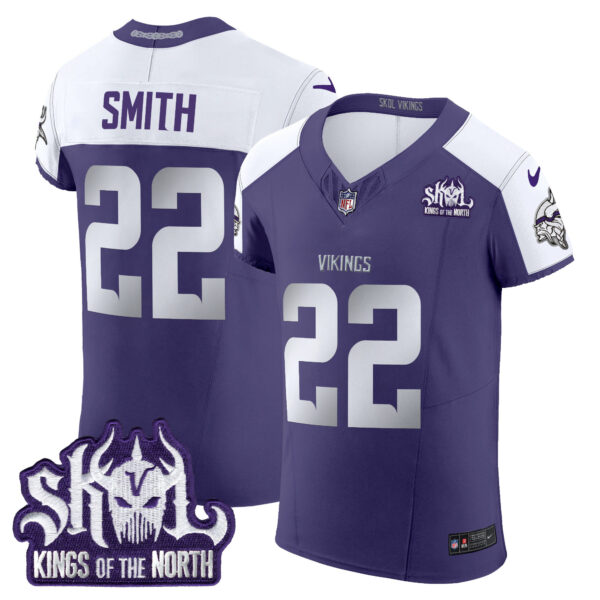 Men's Minnesota Vikings 2024 Winter Warrior Skol Patch Vapor Elite Jersey - All Stitched - Image 34