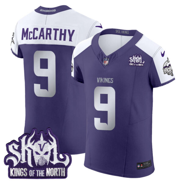 Men's Minnesota Vikings 2024 Winter Warrior Skol Patch Vapor Elite Jersey - All Stitched - Image 30