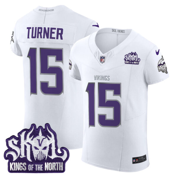 Men's Minnesota Vikings 2024 Winter Warrior Skol Patch Vapor Elite Jersey - All Stitched - Image 4