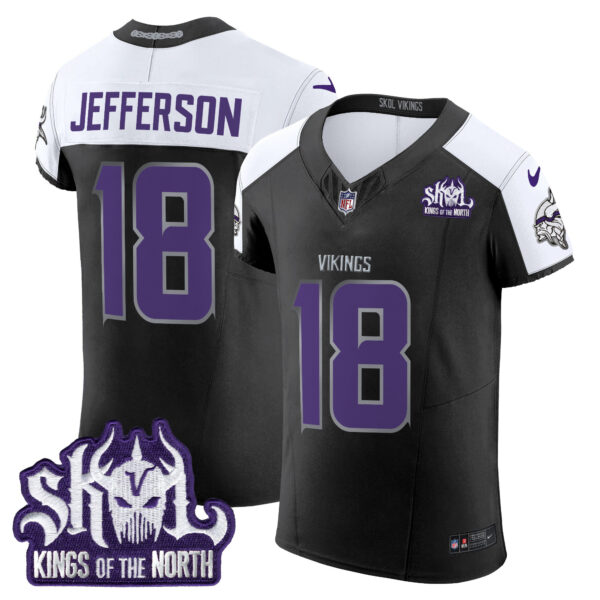 Men's Minnesota Vikings 2024 Winter Warrior Skol Patch Vapor Elite Jersey - All Stitched - Image 20
