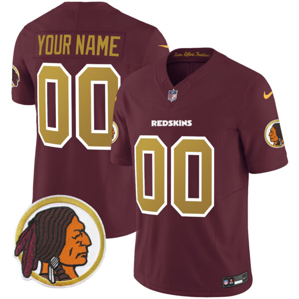 Washington Redskins Throwback Vapor Limited Custom Jersey - All Stitched - Image 4