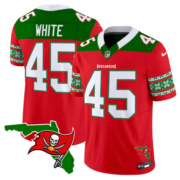 Men's Buccaneers 2024 Christmas Vapor Limited Jersey - All Stitched - Image 7