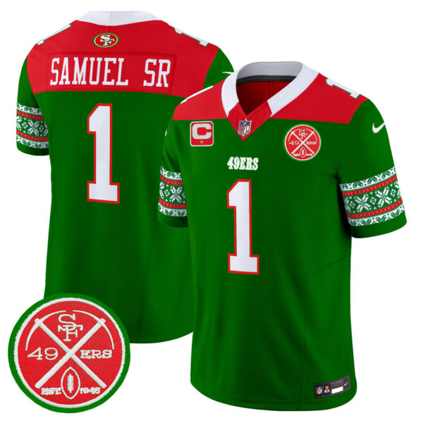 Men's 49ers 2024 Christmas Vapor Limited Jersey - All Stitched - Image 13