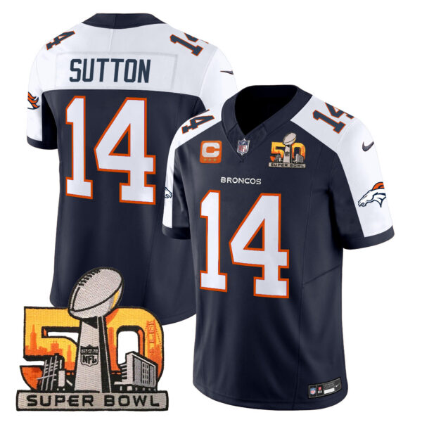 Men's Denver Broncos Super Bowl 50 Patch Vapor Limited Jersey - All Stitched - Image 3