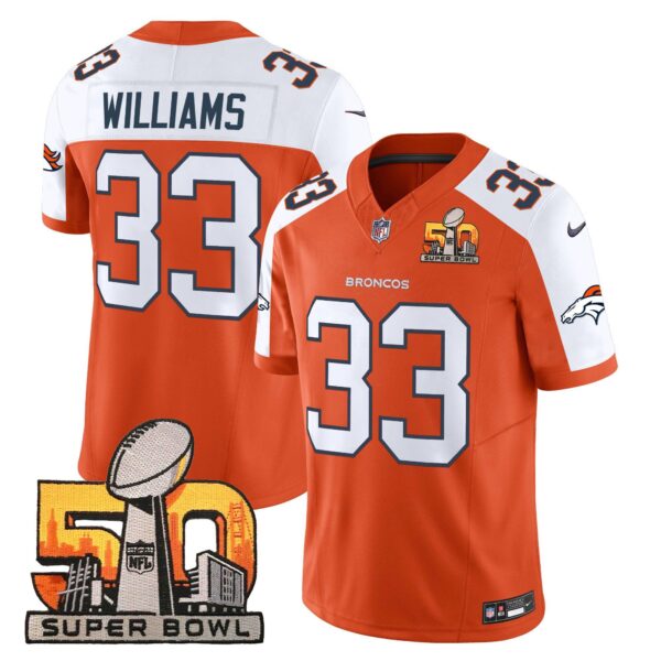 Men's Denver Broncos Super Bowl 50 Patch Vapor Limited Jersey - All Stitched - Image 11