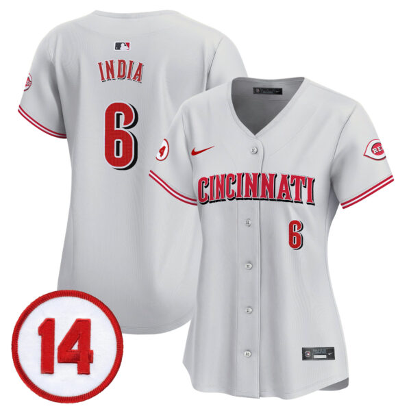 Women's Cincinnati Reds Pete Rose Patch Vapor Premier Limited Jersey - All Stitched - Image 20