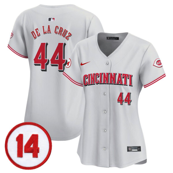 Women's Cincinnati Reds Pete Rose Patch Vapor Premier Limited Jersey - All Stitched - Image 18