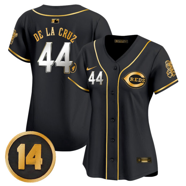 Women's Cincinnati Reds Pete Rose Patch Vapor Premier Limited Jersey - All Stitched - Image 26