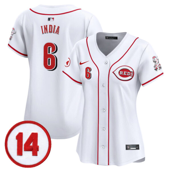 Women's Cincinnati Reds Pete Rose Patch Vapor Premier Limited Jersey - All Stitched - Image 4