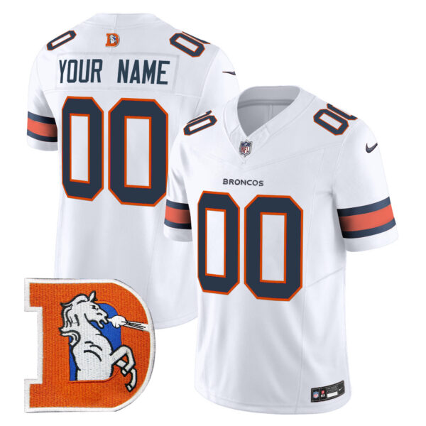 Denver Broncos Throwback Vapor Limited Custom Jersey V2 - All Stitched - Image 5