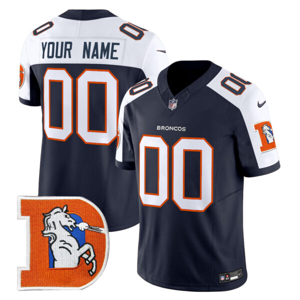 Denver Broncos Throwback Vapor Limited Custom Jersey V2 - All Stitched - Image 3