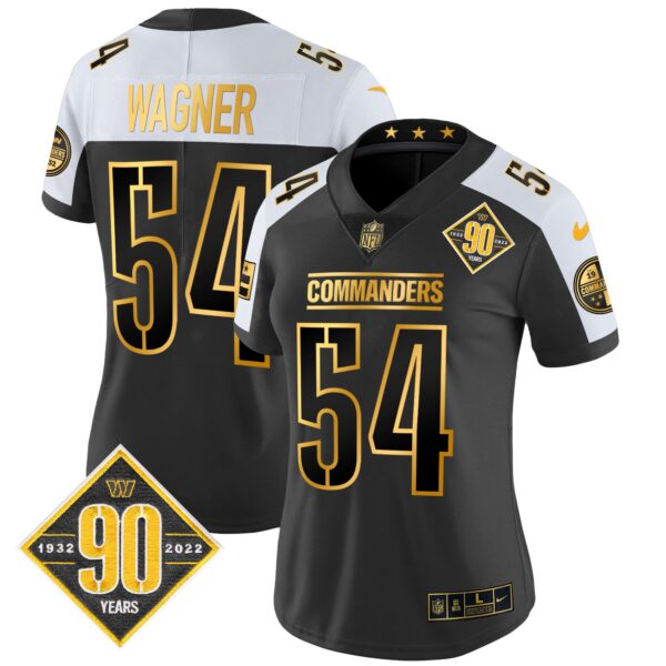 Women's Washington Commanders 90th Anniversary Patch Gold Vapor Limited Jersey - All Stitched - Image 28