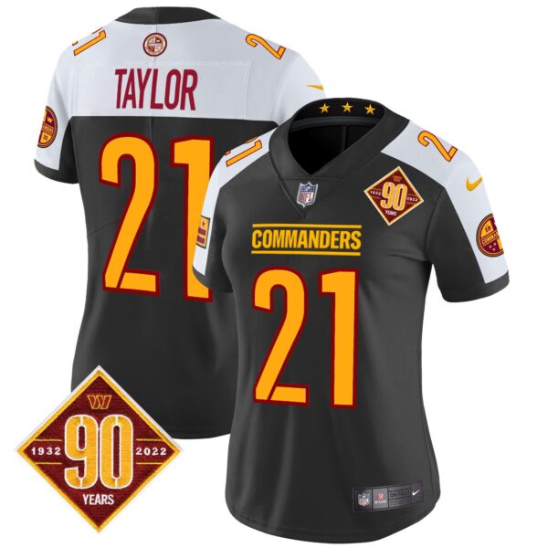 Women's Washington Commanders 90th Anniversary Patch Vapor Limited Jersey - All Stitched - Image 14