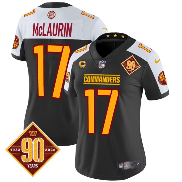 Women's Washington Commanders 90th Anniversary Patch Vapor Limited Jersey - All Stitched - Image 13