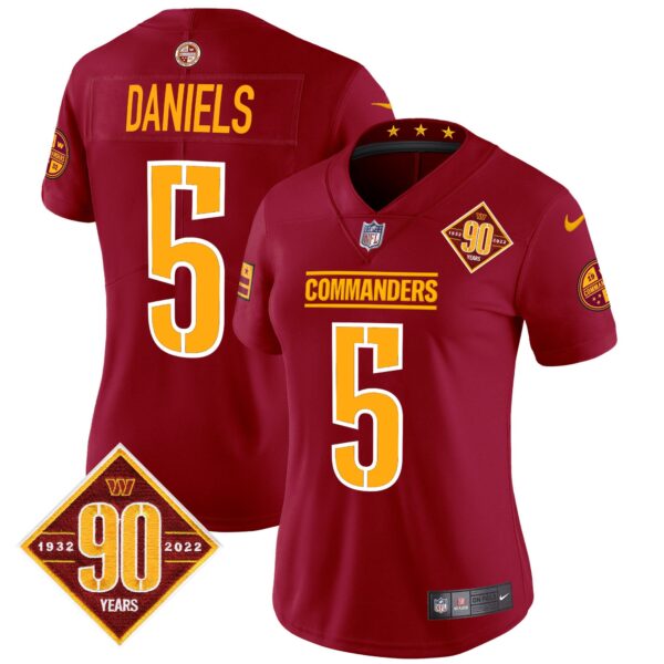 Women's Washington Commanders 90th Anniversary Patch Vapor Limited Jersey - All Stitched - Image 25