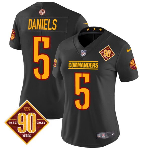 Women's Washington Commanders 90th Anniversary Patch Vapor Limited Jersey - All Stitched - Image 17