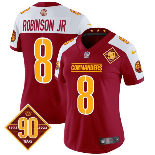 Women's Washington Commanders 90th Anniversary Patch Vapor Limited Jersey - All Stitched - Image 2